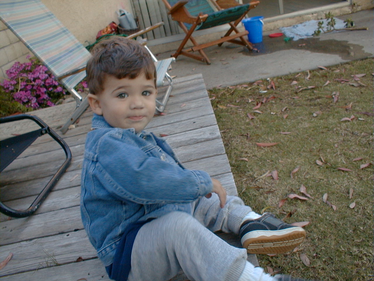 6- Christian sitting down