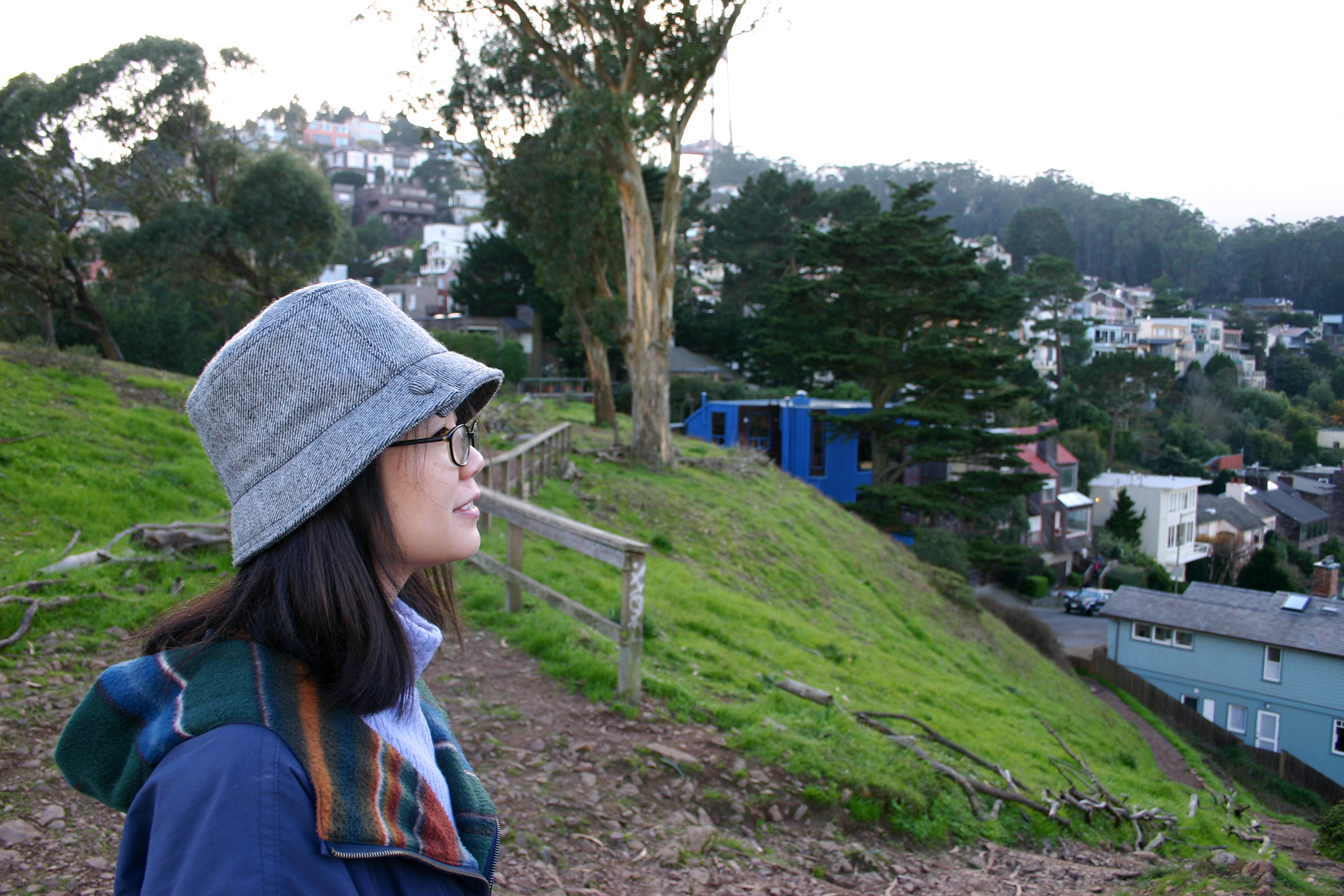 Tina happy with the view